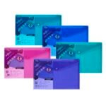 Snopake Polyfile Foolscap Electra Assorted - 5 Files