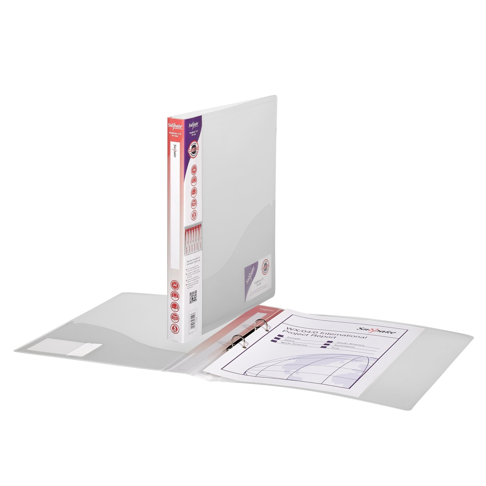 10119_1 Snopake RingBinder 2/15 'O' Ring A4 Clear- 10 Binders - Image 1