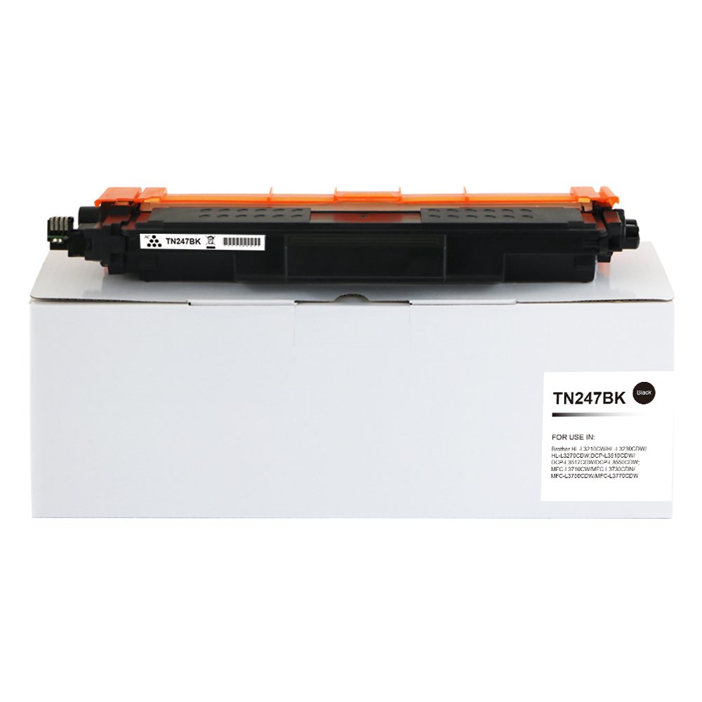 11112247 Compatible Brother TN247BK Hi Yld Black Toner CHIPPED - Image 1