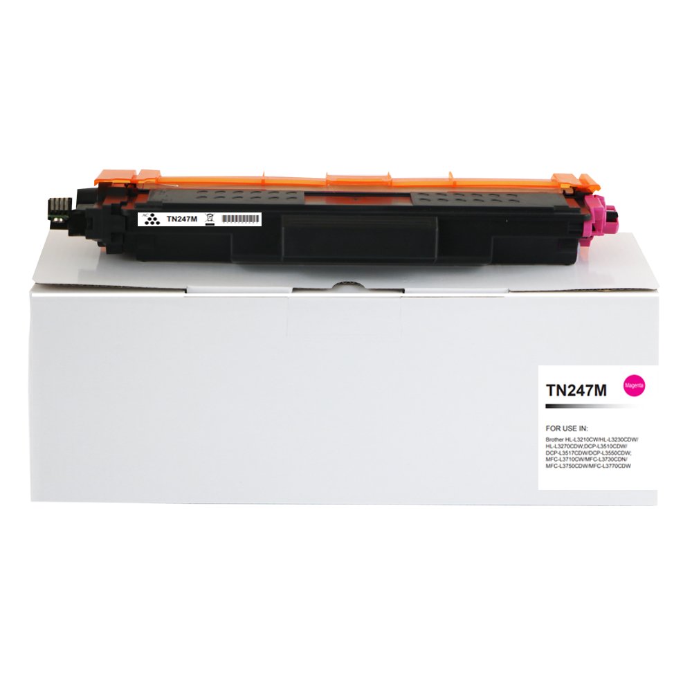 11112249 Compatible Brother TN247M Hi Yld Magenta Toner CHIPPED - Image 1