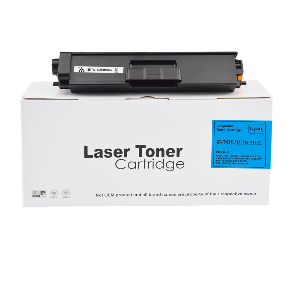 11114142 Comp Brother HL4140 Cyan TN325C Toner Ctg TN315C TN320C TN325C TN345C 3500 Pages - Image 1