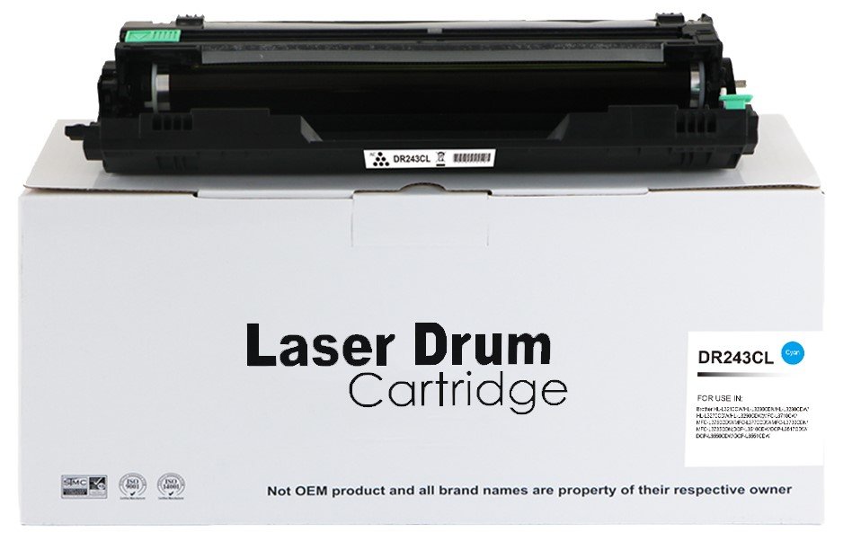 11311244 Comp Brother DR243C Cyan Drum DR243CL - Image 1
