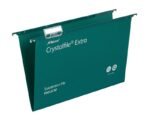 Rexel Crystalfileâ„¢ Extra Foolscap Suspension File Green (25)