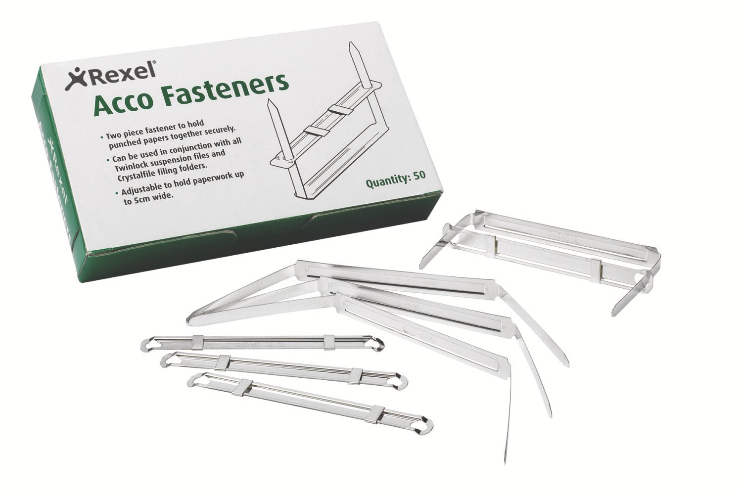 114558 Rexel Fasteners 80x50mm (50) - Image 1
