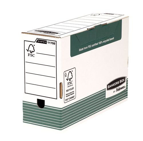 1179201 System 120mm Folio Transfer File Green (FSC) Pack of 10 360x255mm - Image 1