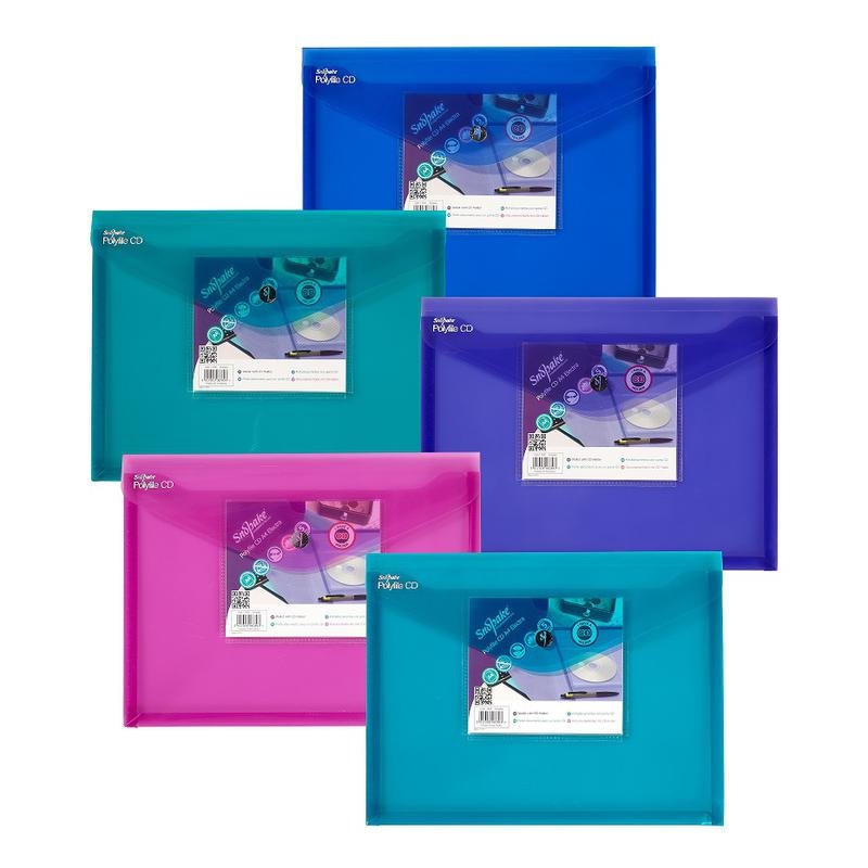 11800_1 Snopake Polyfile CD A4 Electra Assorted- 5 Files - Image 1