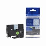 Comp Brother P-Touch TZe-133 Labelling Tape Cassette Blue on Clear also for TZ-133