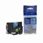 Comp Brother P-Touch TZe-551 Labelling Tape Cassette Black on Blue also for TZ-551