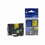 Comp Brother P Touch TZe-641 (YT-641) Labelling Tape Cassette Black on Yellow also for TZ-641