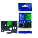 Comp Brother P-Touch TZe-741 Labelling Tape Cassette Black on Green also for TZ-741