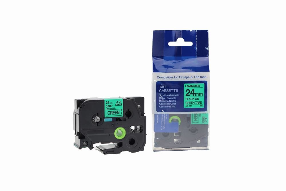 12910751 Comp Brother P-Touch TZe-751 Labelling Tape Cassette Black on Green also for TZ-751 - Image 1