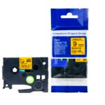 Comp Brother P-Touch TZe-821 Labelling Tape Cassette Black on Gold also for TZ-821