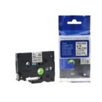 Comp Brother P-Touch TZe-S231 Labelling Tape Cassette Black on White also for TZ-S231 Strong Adhesive