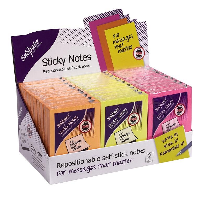 14007_1 Snopake FSC Sticky Note Display Box- 30 Pads - Image 1