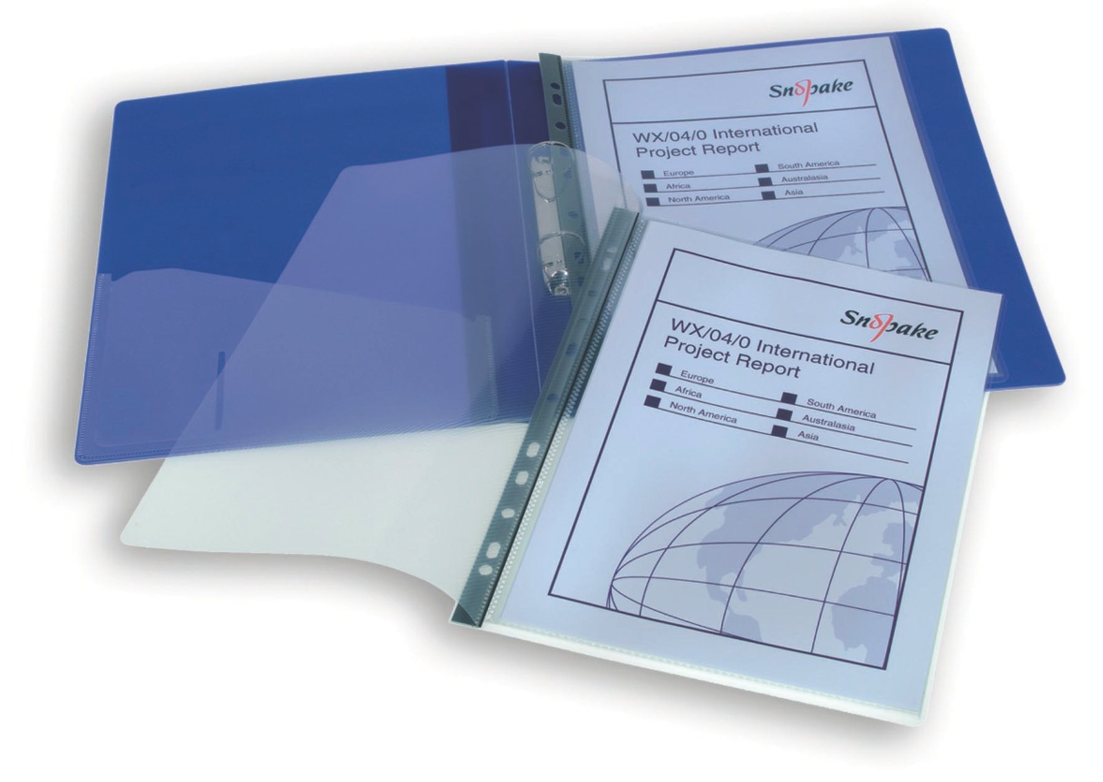 14890 Snopake RingBinder Display Book 20 pocket / 40 sides to view A4 Clear- 5 Books - Image 1