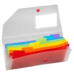 Snopake Rainbow 6 part Expanding Organiser DL- 1 Organiser