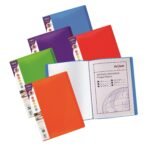 Snopake Rainbow Display Book 24 Pocket / 48 sides to view A4 Assorted- 5 Books