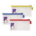 Snopake EVA Mesh Zippa Bag DL Assorted- 3 Bags