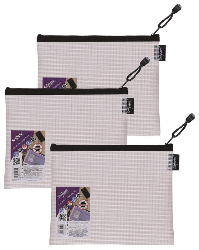 15838_1 Snopake EVA Mesh HC Zippa Bag A5 Black- 3 Bags - Image 1