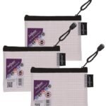 Snopake EVA Mesh HC Zippa Bag A6 Black- 3 Bags