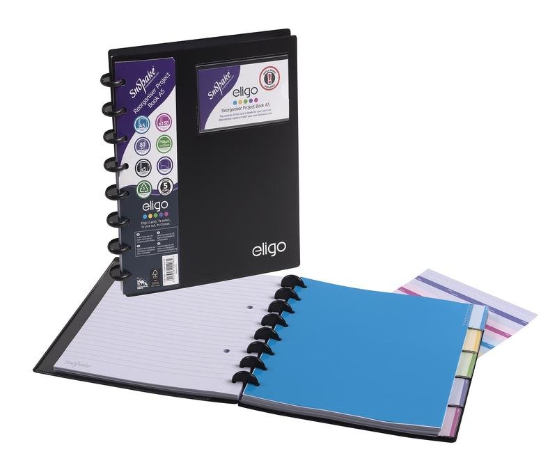 15861_1 Snopake FSC Eligo ReOrganiser Project Book A5- 2 Books - Image 1