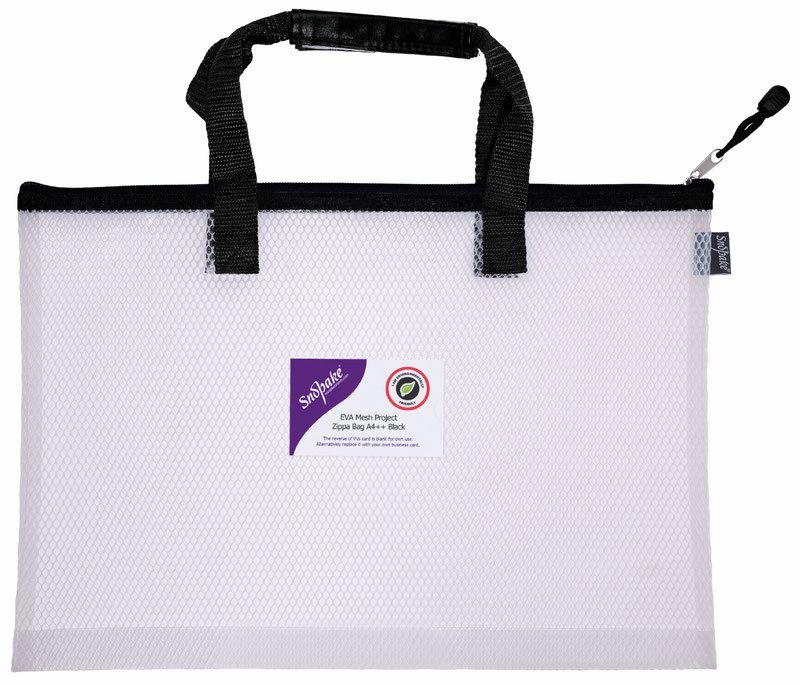 Snopake EVA Mesh HC Project Zippa Bag A4++ Black- 1 Bag - Image 1
