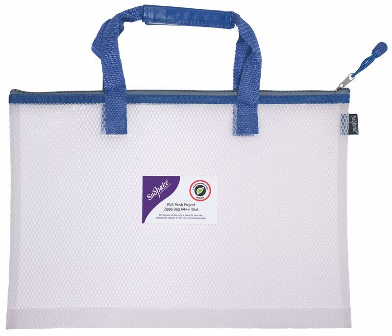 Snopake EVA Mesh HC Project Zippa Bag A4++ Blue- 1 Bag - Image 1
