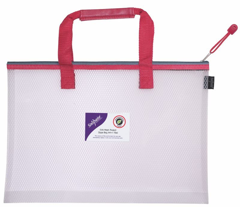 Snopake EVA Mesh HC Project Zippa Bag A4++ Red- 1 Bag - Image 1