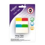 Snopake Filing Index Tabs Assorted - 80 tabs- 12 B/Cards