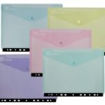 Snopake GRS Reborn Polyfile RingBinder Wallet A4 Pastel Asstd- 5 Files