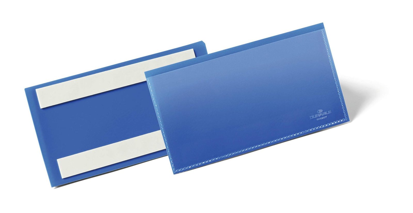 176207_1 Durable Adhesive Pocket 150x67mm Blue (50) - Image 1