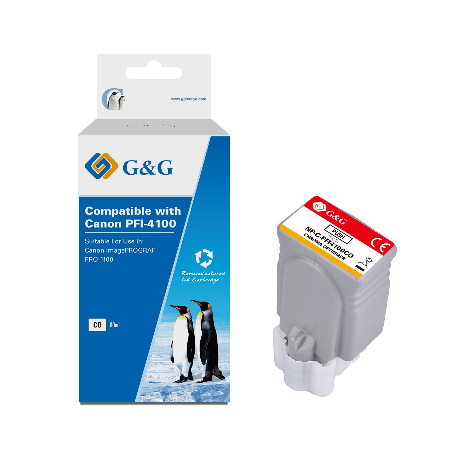 23511111_1 Comp Canon G+G PFI-4100CO Chroma Optimiser Ink Cartridge 6787C001 - Image 1