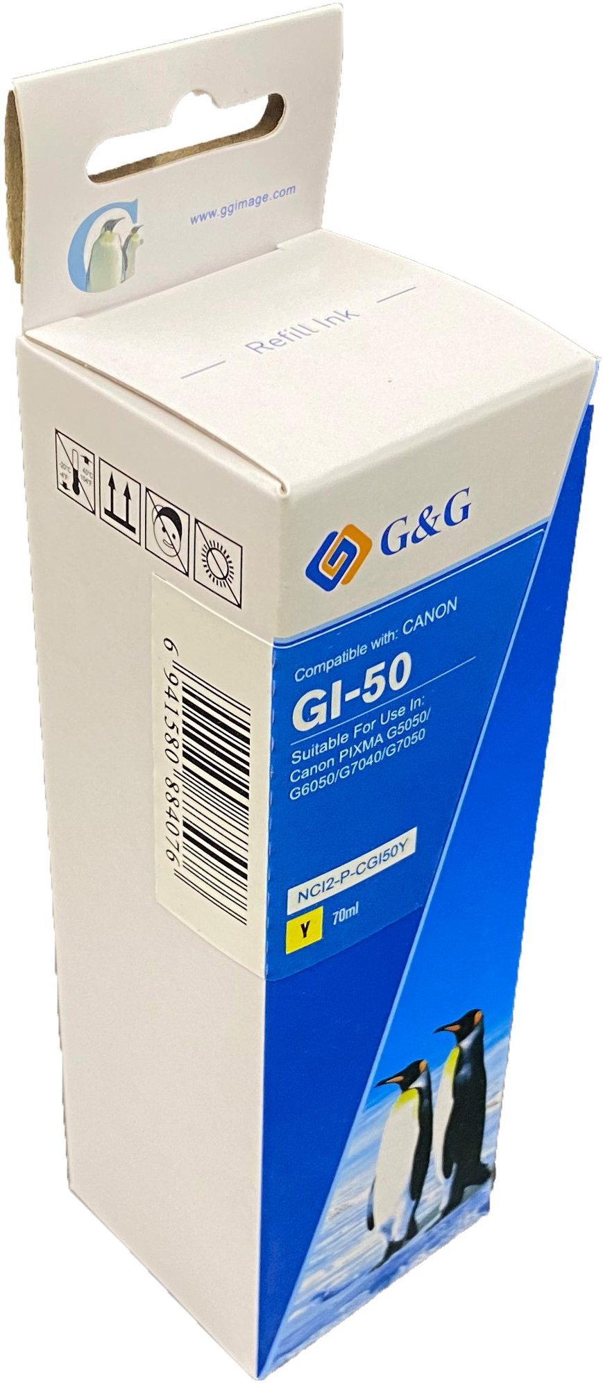 23515054 Comp Canon G+G GI-50Y Yellow Ink Bottle - Image 1