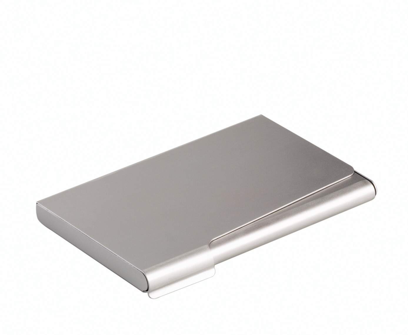 241523_1 Durable Aluminium Business Card Holder - Image 1
