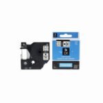 Comp Dymo YT-40910 S0720670 Labelling Tape Cassette Black on Clear
