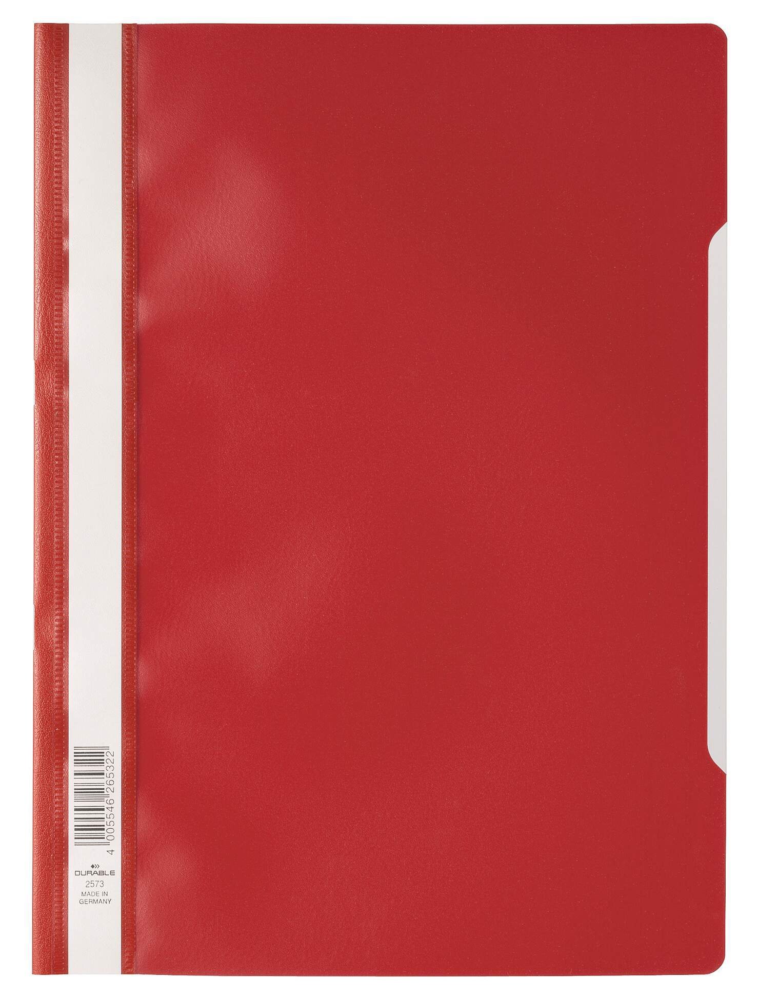 257303_1 Durable Clear View A4 Folder Red (50) - Image 1
