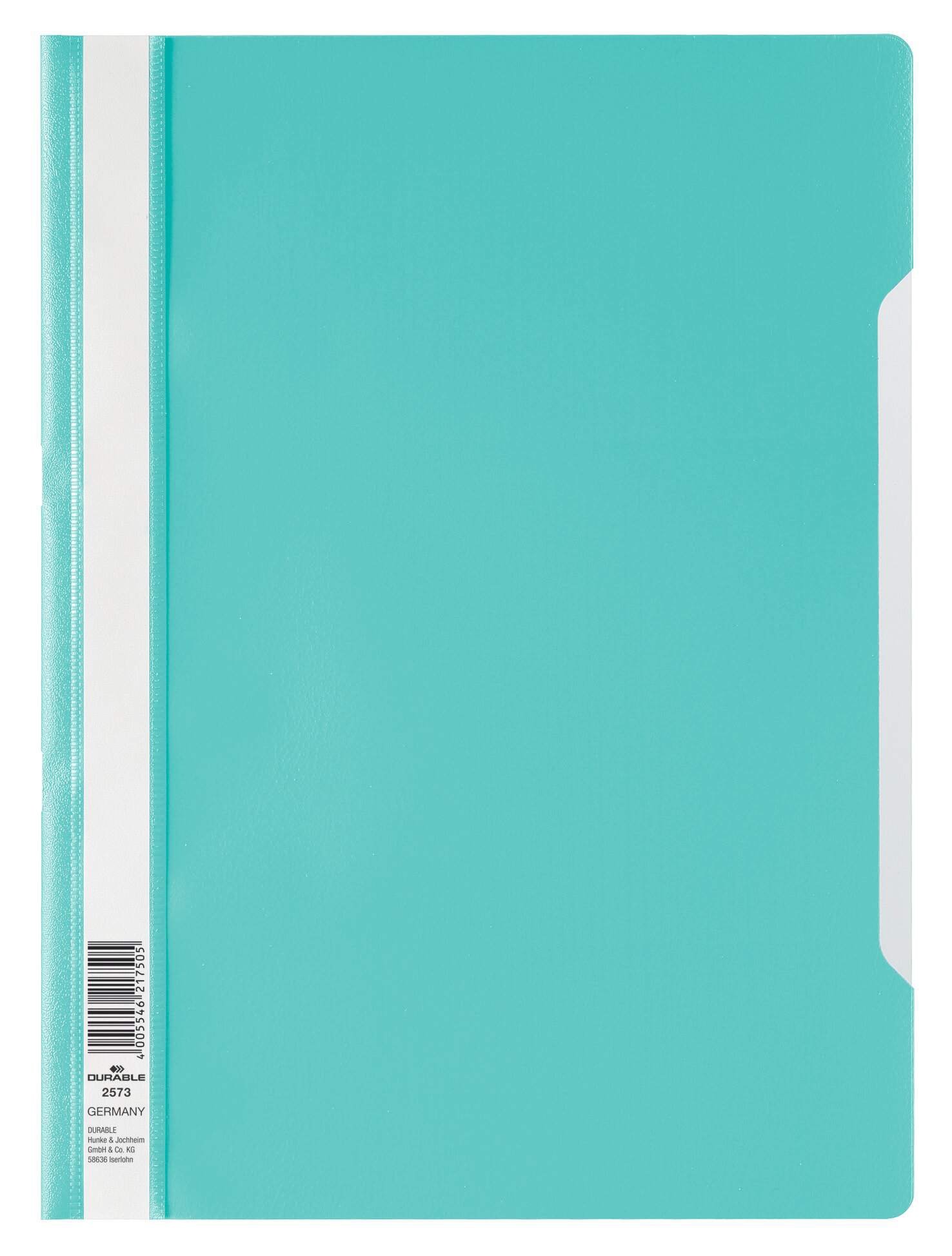 257320_1 Durable Clear View A4 Folder Turquoise (50) - Image 1