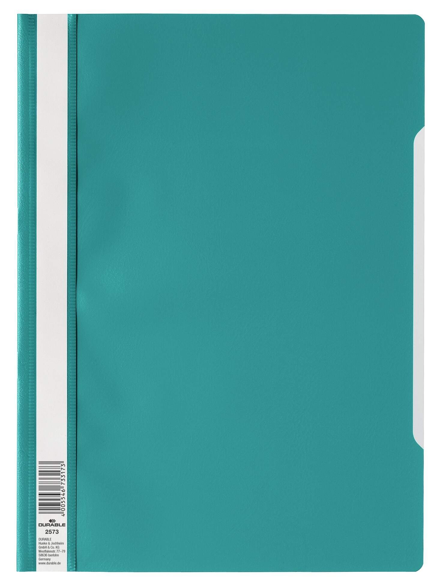 257332_1 Durable Clear View A4 Folder Dark Green (50) - Image 1