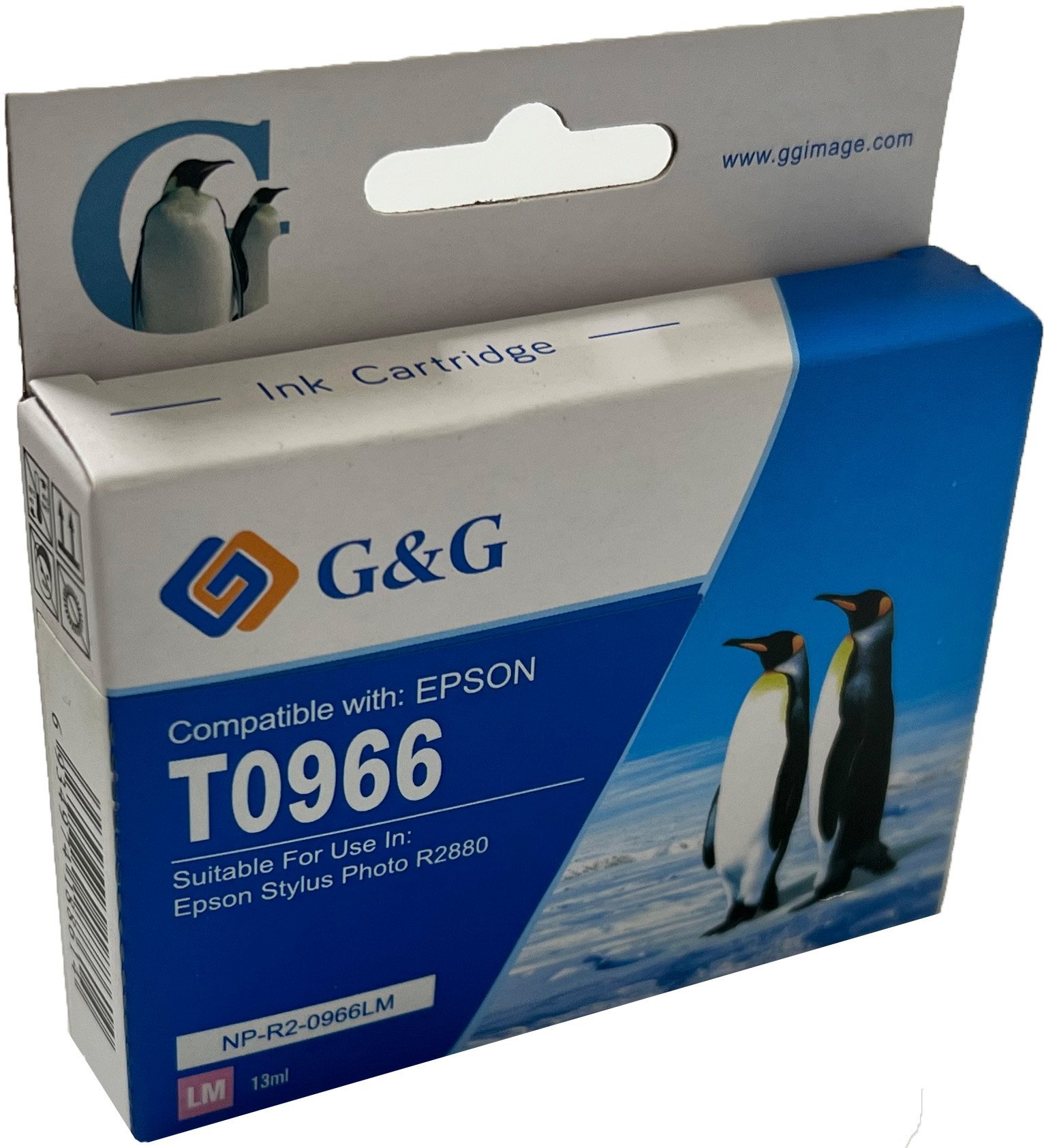26512805 Comp Epson G+G T0966 Light Magenta Ink Ctg C13T09664010 - Image 1