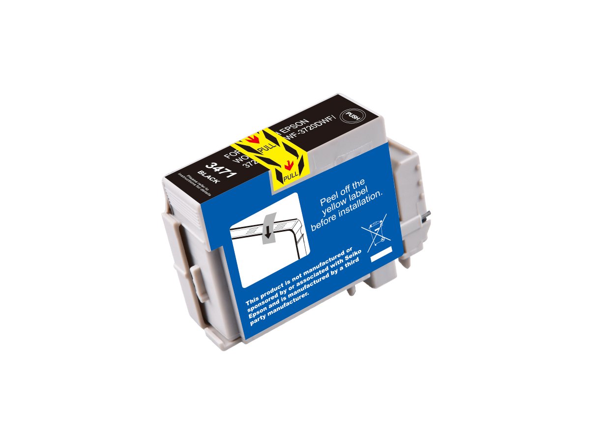 26513471 Comp Epson G+G T3471 (34XL) Black Hi Cap Ink T34714010 NP-R-3471BK(PG) - Image 1