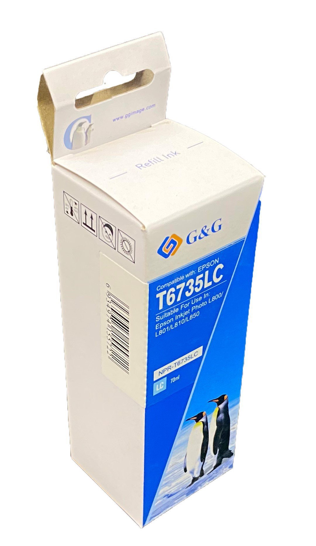 26516735 Comp Epson C13T67354A Light Cyan Ink Bottle - Image 1