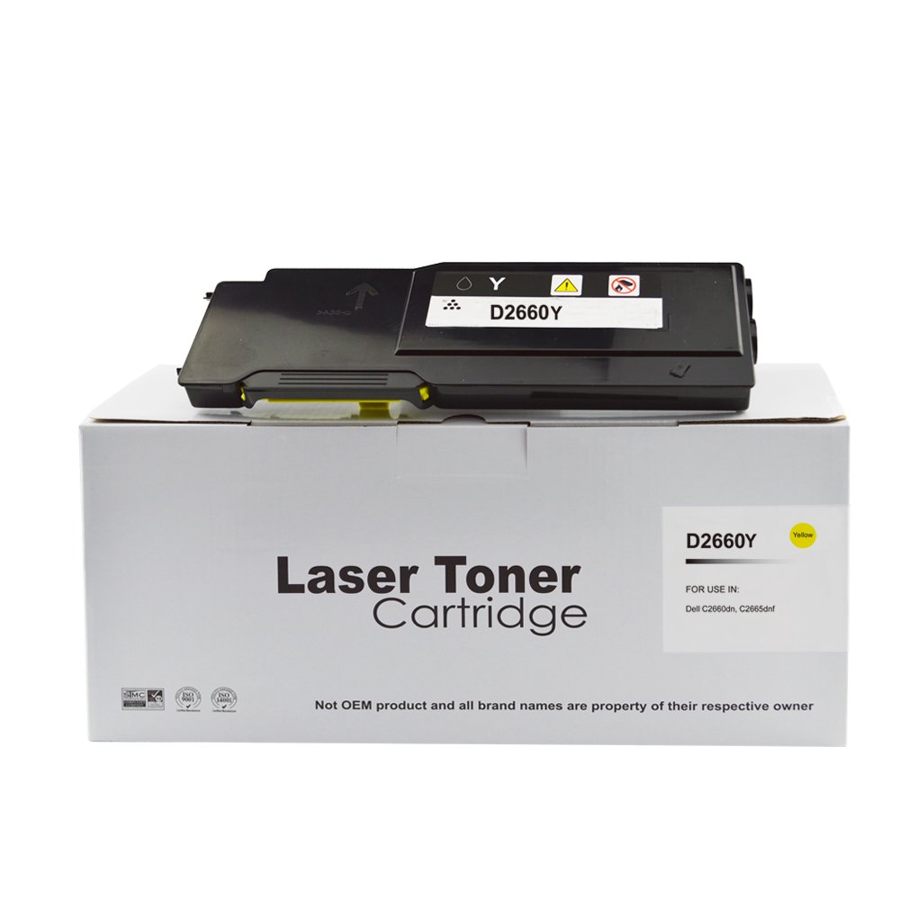 28132664 Comp Dell C2660 Yellow Hi Cap Toner 593-BBBR - Image 1