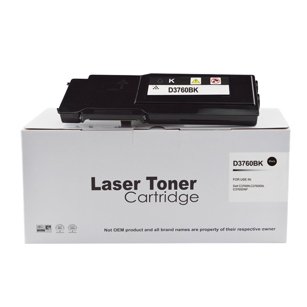 28133760 Comp Dell C3760 Extra Hi Yield Black Toner DE-3760HBK 593-11119 - Image 1