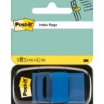 Post-itÂ® Index Flags Medium Blue 25.4 mm x 43.2 mm 50 Flags/Dispenser 1 Dispenser/Pack