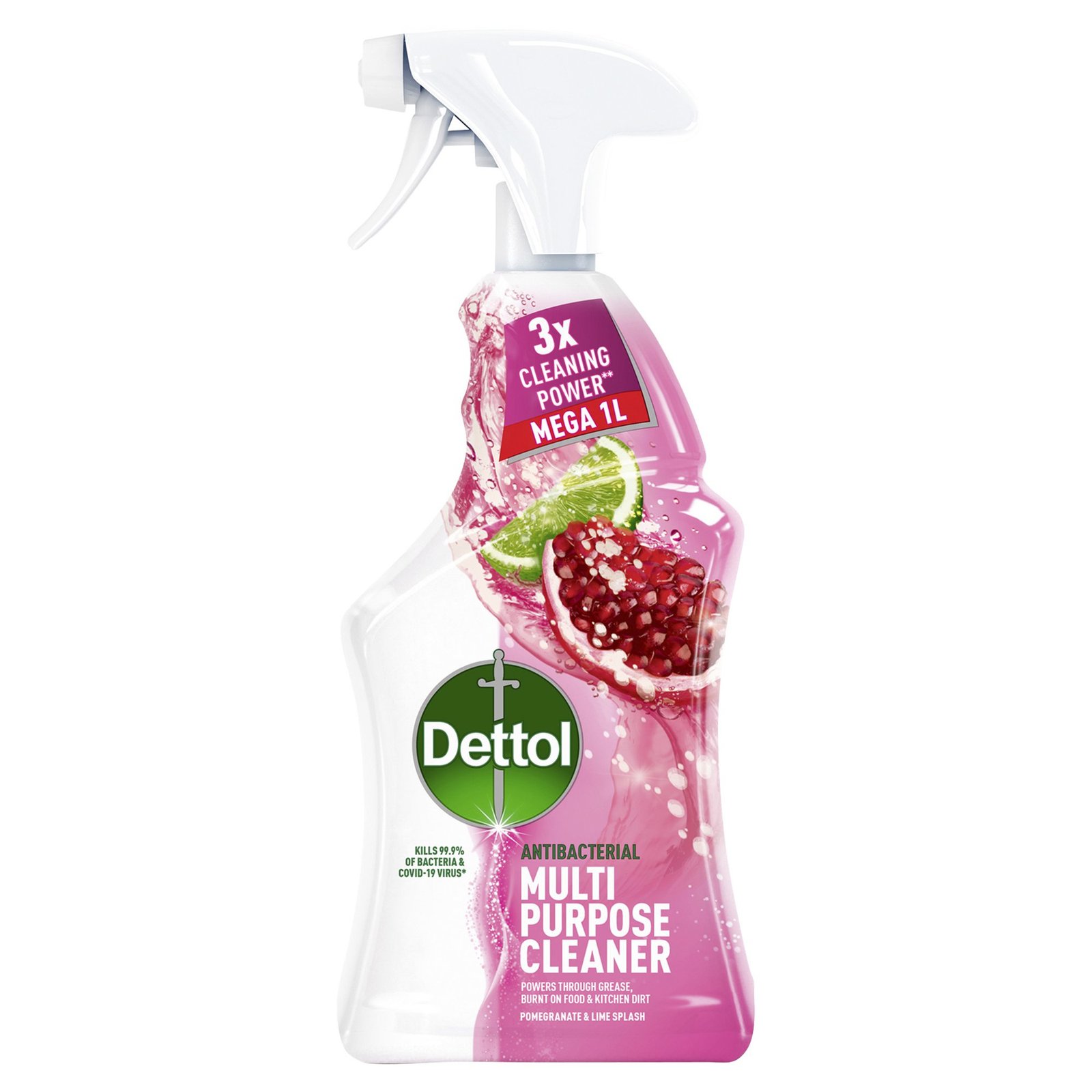 3007938 Dettol Power & Fresh Multipurpose Cleaner Pomegranate Spray 1 Litre (1) - Image 1