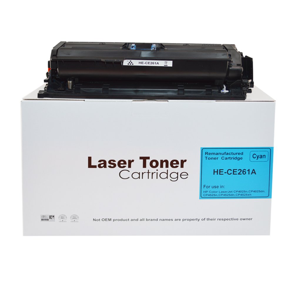 30130261 Reman HP Laserjet CP4025 Cyan CE261A Toner HP648A - Image 1