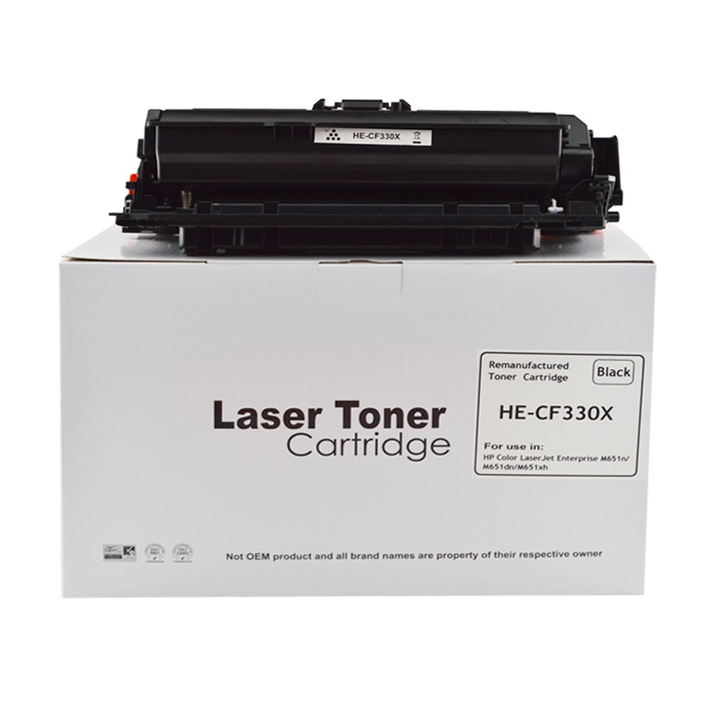 30130651 Reman HP M651 CF330X Hi Yield Black Toner also for 654X - Image 1