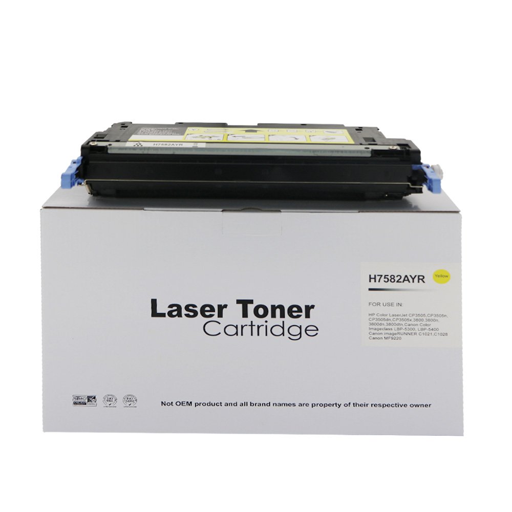30133804 Reman HP Laserjet 3800 Yellow Toner Q7582A Ctg - Image 1