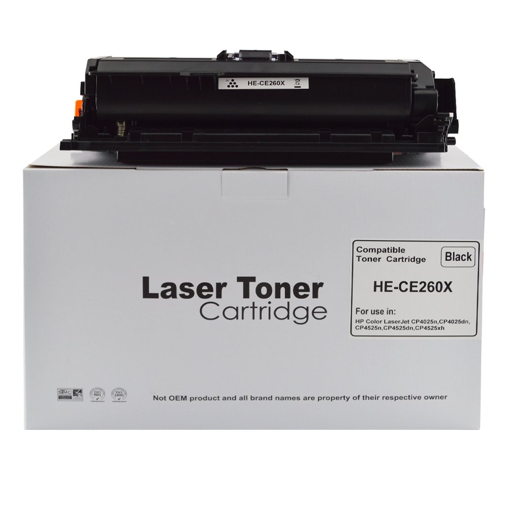 30134026 Comp HP Laserjet CP4025 High Yld Black CE260X Toner HP649X - Image 1