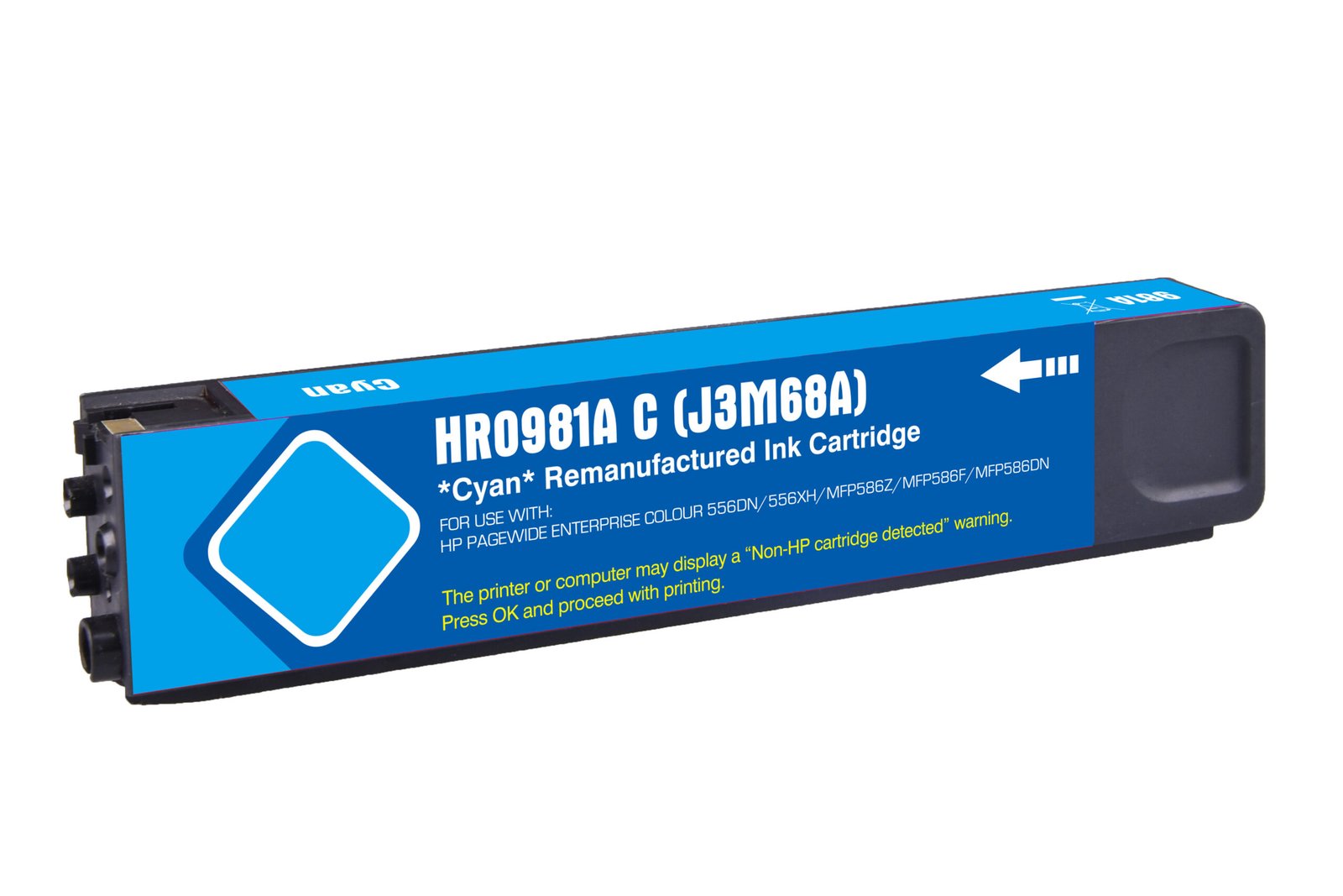 31510068 Reman HP G+G 981A Cyan Ink Ctg J3M68A HP 981A - Image 1